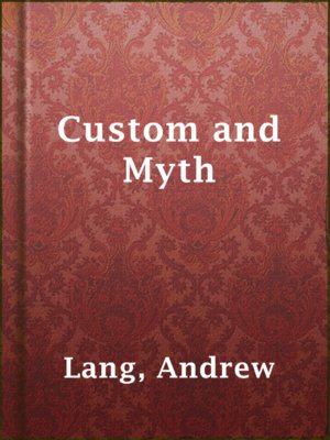 cover image of Custom and Myth